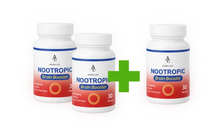 Augalinių ekstraktų mišinys Nootropic formulėje